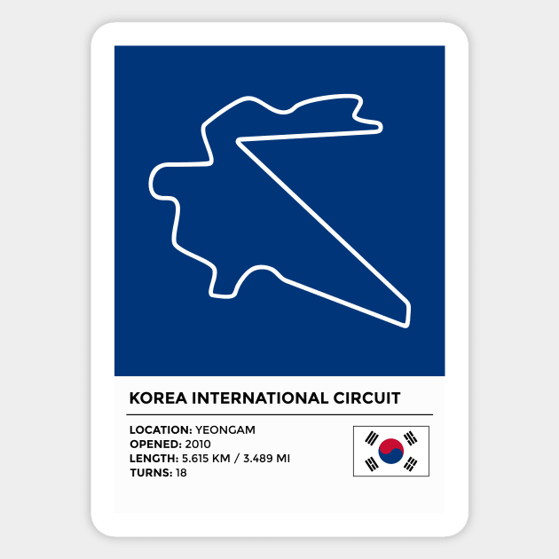 Korea International Circuit [info] Sticker by sednoid